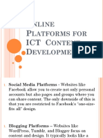 Online Platforms For ICT Content Development