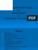 Orientation Program For New Nurses in Emergency Department