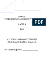 Annual Performance Assessment Report (Apar) FOR