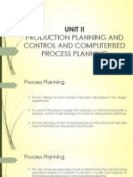 Production Planning and Control and Computerised Process Planning