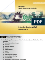 Introduction To ANSYS Mechanical: Static Structural Analysis