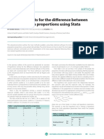 Hypothesis Tests For The Difference Between Two Population Proportions Using Stata