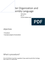 Computer Organization and Assembly Language: Subroutines Bscs 5 Lecturer Hashim Javed