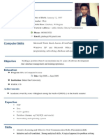 Curriculum Vitae (CV) : Personal Information