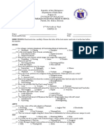 1st Periodical Test Mapeh 8