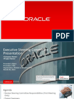 Executive Steering Committee For Oracle ERP Projects Sample