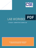 Lab Workbook: 17Cs3554 - Competitive Coding Lab