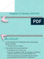 Analysis of Variance (ANOVA)