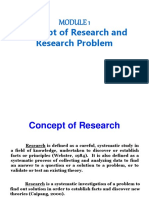 Concept of Research and Research Problem