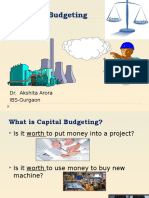 Capital Budgeting: Dr. Akshita Arora IBS-Gurgaon