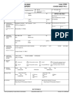 Candidate / Officeholder Campaign Finance Report C/Oh: Cover Sheet PG 1