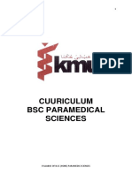 BSC Paramedics Curriculum 2012 PDF