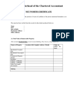 Chartered Accountant Certificate Format FOR VISA