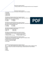 Past Mechanical Engineering Board Exam Question