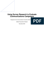 Using Survey Research To Evaluate Communications Campaigns