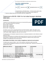 Article - Tolerances To BS en 10061 For Hot Rolled Hexagon Stainless Steel Bars