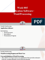 Application Software Word Processing