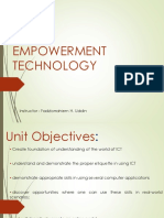 Empowerment Technology: Instructor: Fadzlorrahiem H. Uddin