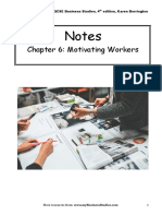 Business Studies NotesChapter-6-Motivating-Workers