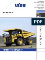 Komatsu Hd465-7 Hd605-7 Rigid Dump Trucks