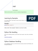 Python Tutorial: Learning by Examples