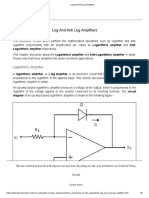 Log and Antilog Amplifiers