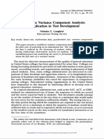 Multivariate Variance Component Analysis: An Application in Test Development