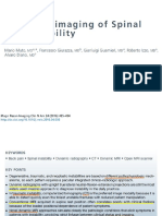 Neuroimaging of Spinal Instability