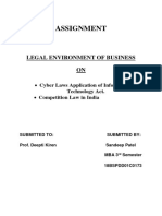 Assignment: Legal Environment of Business ON