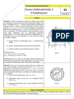 Osnovi Elektrotehnike 1 (I Kolokvijum) : Katedra Za Teorijsku Elektrotehniku