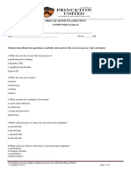 First Quarter Examination COMPUTER (Grade 6)