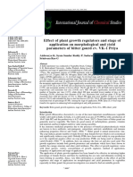 Effect of Plant Growth Regulators and Stage of Application On Morphological and Yield Parameters of Bitter Gourd Cv. VK-1 Priya