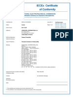 Iecex Certificate of Conformity