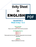 Activity Sheet in English 6: Week 9-Day 1 & 2