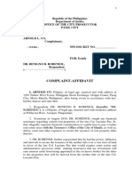 Affidavit of Service-Gerold Radar G Josue-Arnold Co Case-2019