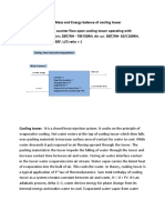 Mass and Energy Balance of Cooling Tower