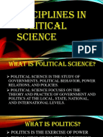 Disciplines in Political Science