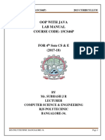 Oop With Java Lab Manual