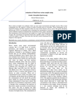 Determination of Metal From Various Samples Using Atomic Absorption Spectros