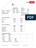 Technical Data Sheet Gly90Rda 115V 60Hz 1 R134A: Compressor Model Voltage Refrigerant