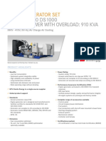 MTU 16V2000 DS1000 Standby Power With Overload: 910 Kva: Diesel Generator Set