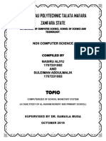 Abdu Gusau Polytechnic Talata Mafara Zamfara State: Topic