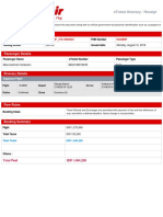 Eticket Itinerary / Receipt: Booking Details