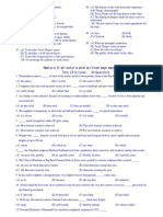 Section 2: Structure and Written Expression: Time: 25 Minutes - 40 Questions