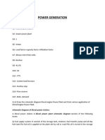 Power Generation: Schematic Diagram of Diesel Power Station