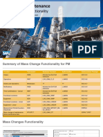 Mass Changes Functionality: SAP Plant Maintenance