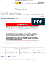 Pressure Limiter Valve - Test: Essai Et Réglage