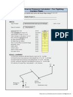 Pressure Loss / Source Pressure Calculator - For Fighting System Pipes