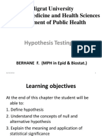 Biostat Hypothesis Testing