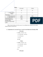 Table 1. Data Set and Calculation